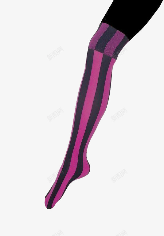 紫色条纹膝盖长袜png免抠素材_新图网 https://ixintu.com 时尚 条纹 紫色 膝盖长袜