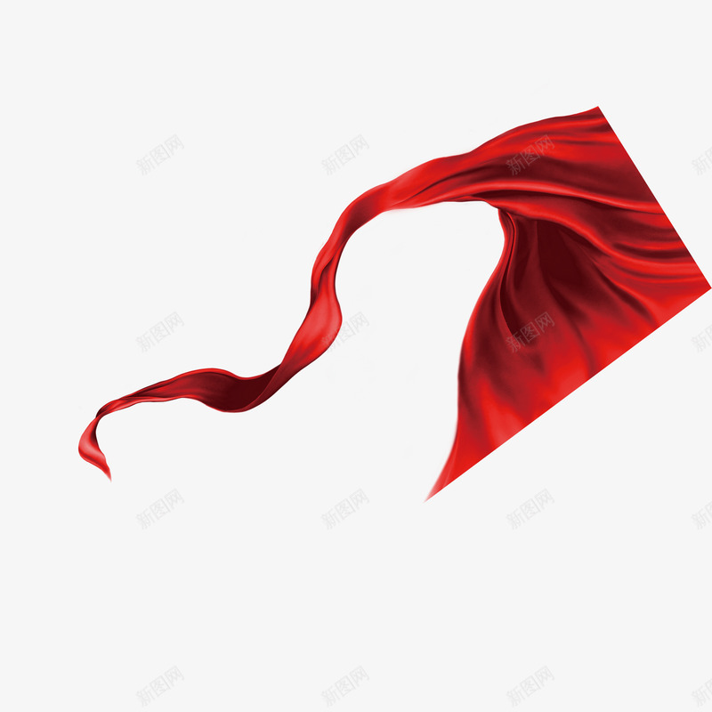飘扬红领巾png免抠素材_新图网 https://ixintu.com 彩带 红色 红领巾 飘带 飘扬