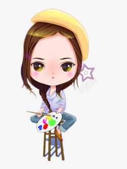 画女素材