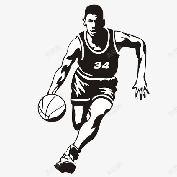 运球高手图标png_新图网 https://ixintu.com 卡通 圆形 奔跑 篮球 篮球队