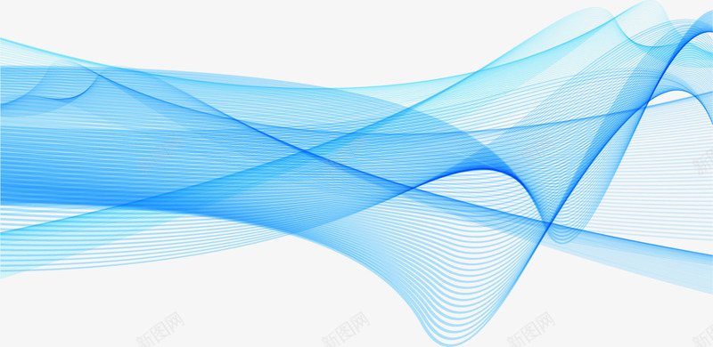 蓝色科技线条背景png免抠素材_新图网 https://ixintu.com 几何 抽象 条纹 波纹 矢量素材 科技 线条 蓝色
