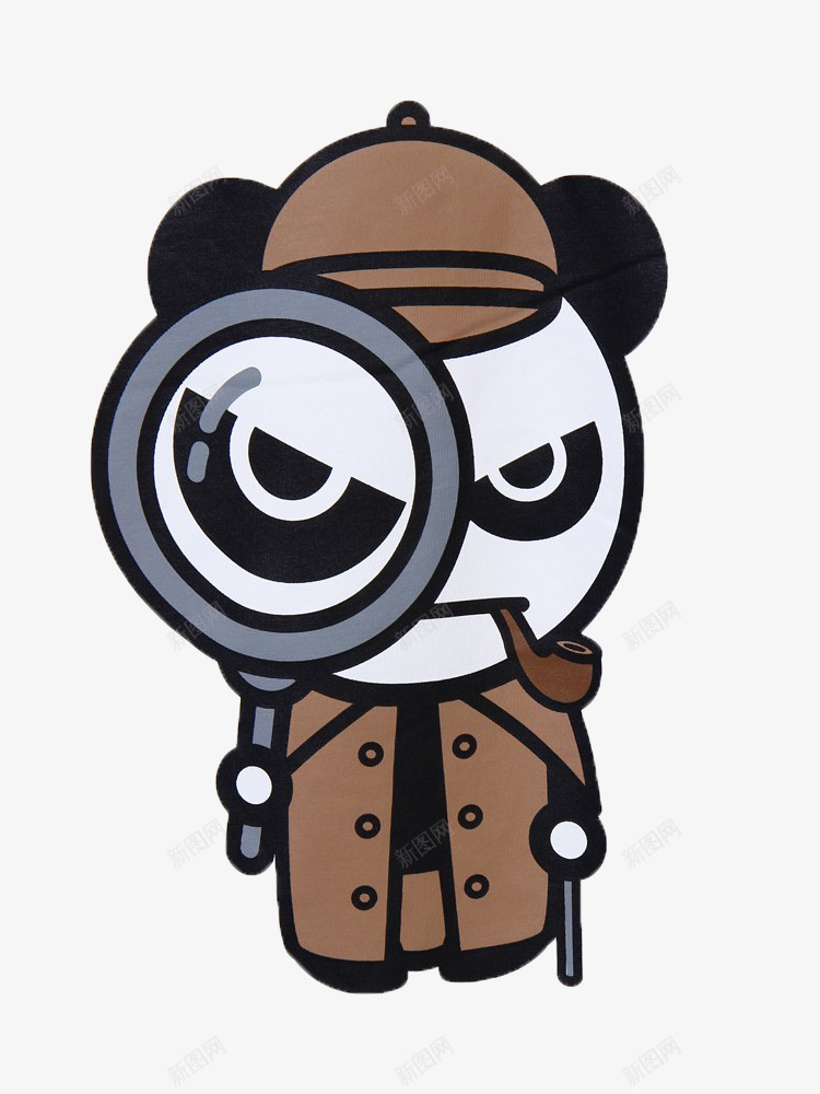 panda侦探png免抠素材_新图网 https://ixintu.com panda q版 侦探 可爱 福尔摩斯