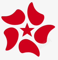 红色不规则形状星星做好的logo图标图标