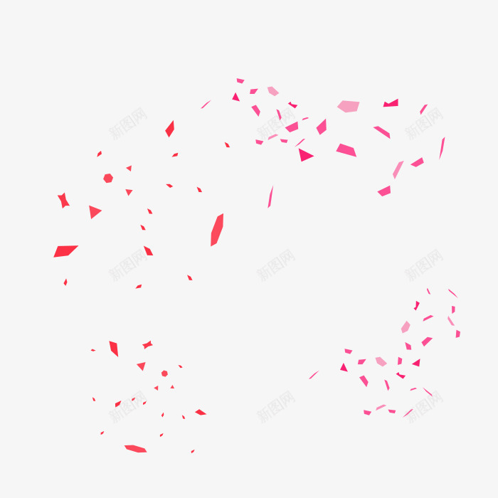 红色碎片png免抠素材_新图网 https://ixintu.com 不规则碎片 彩带碎片 活动素材 漂浮素材 碎片 红色 背景装饰
