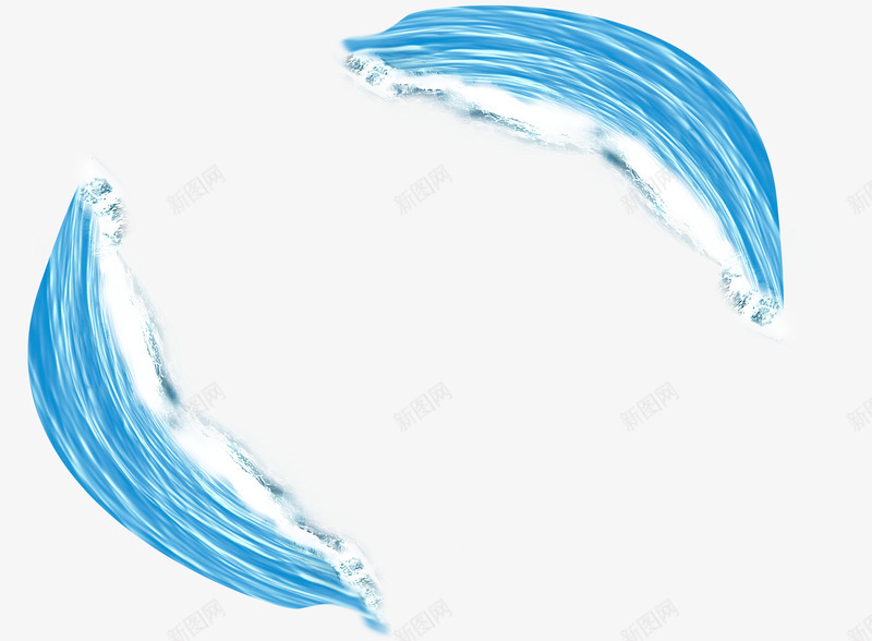弧形花瓣状蓝色海水png免抠素材_新图网 https://ixintu.com 弧形 海水 素材 花瓣 蓝色