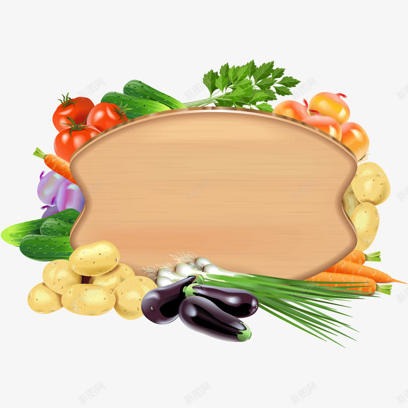 蔬菜png免抠素材_新图网 https://ixintu.com 土豆 小葱 展示牌 指示牌 茄子 蔬菜 餐饮