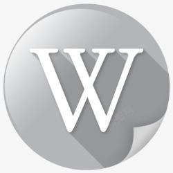 维基镜子维基维基百科社交网络光泽闪图标高清图片