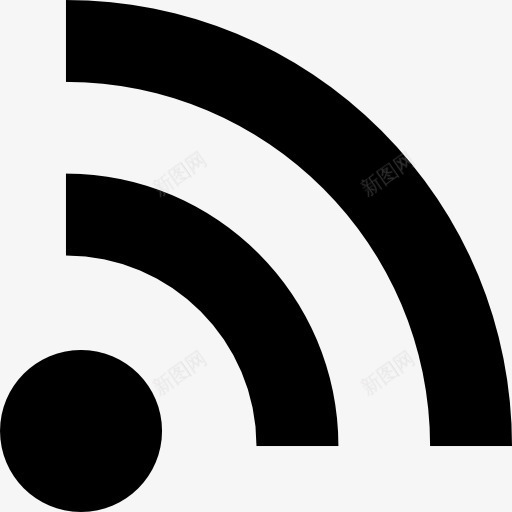 RSS标志图标png_新图网 https://ixintu.com WiFi信号 互联网接口 无线上网 无线连接 连接互联网