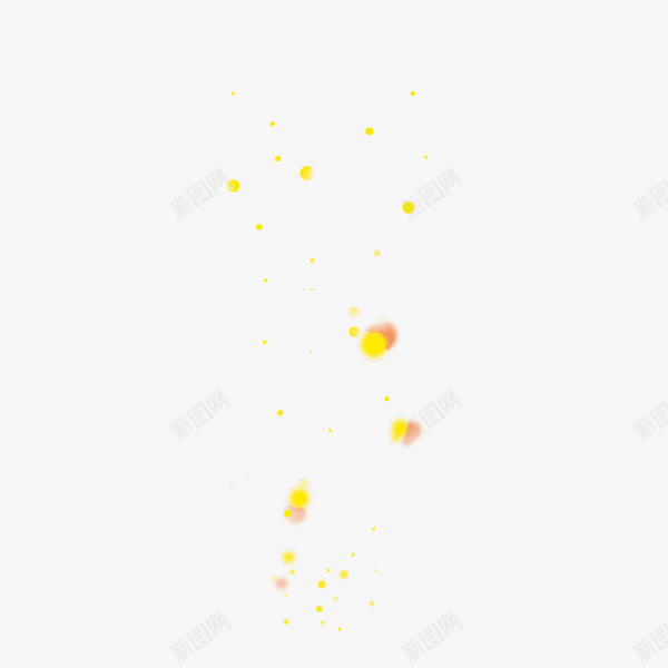 漂浮圆点png免抠素材_新图网 https://ixintu.com 发光 简约 酷炫 金色碎片 黄色