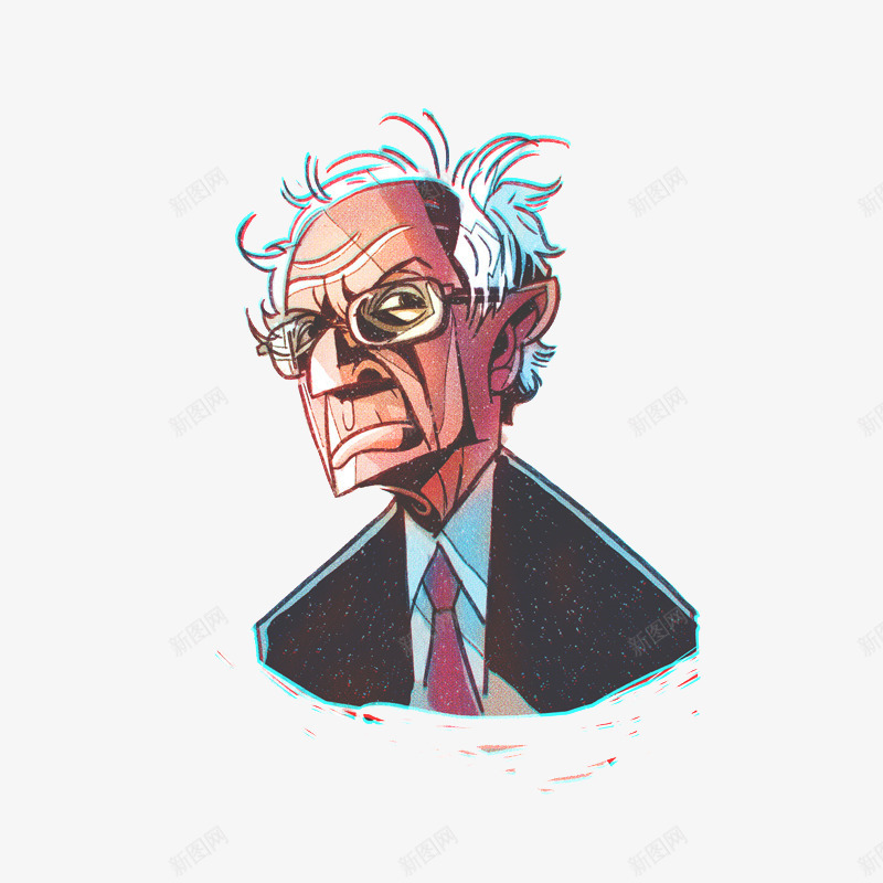 卡通老板png免抠素材_新图网 https://ixintu.com 卡通 商业人物 手绘 秃头 秃头男 老人 老板