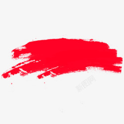 色彩涂抹红色的水彩水粉笔触高清图片