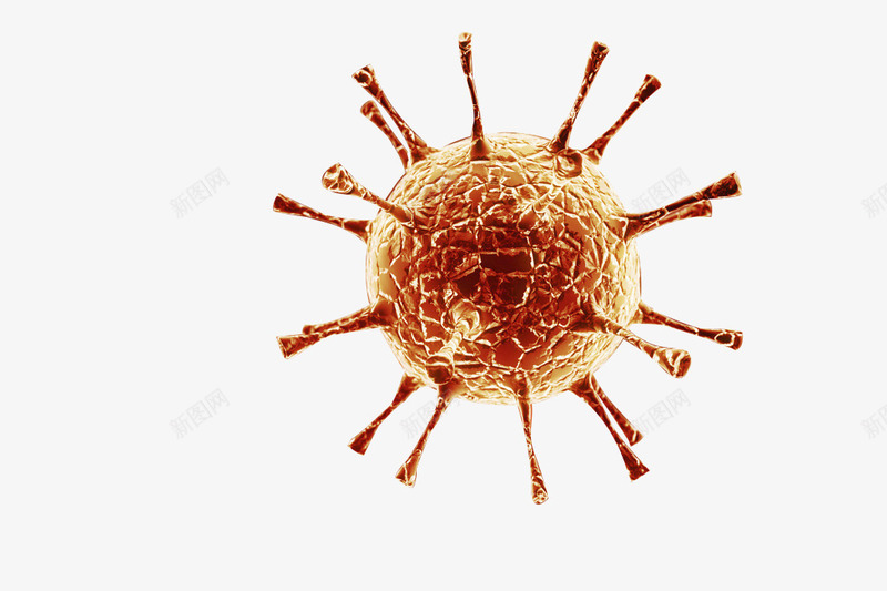 红色球状带触须病毒png免抠素材_新图网 https://ixintu.com 实验 球状 生物 生物科研 病毒 研究 科技 红色 细胞 触须