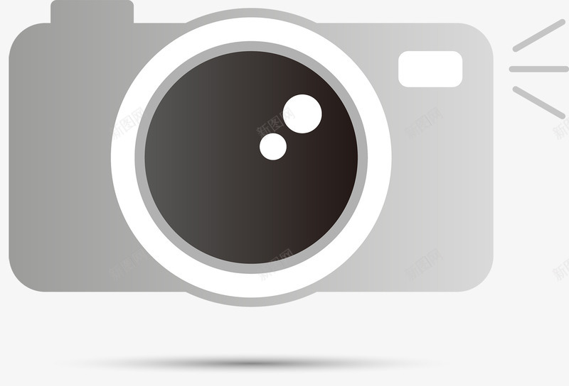 简约灰色可爱相机矢量图图标ai_新图网 https://ixintu.com logo 可爱 摄影展 相机 镜头 矢量图