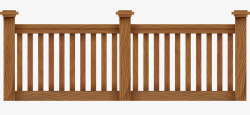 木质院落栏杆手绘栅栏高清图片