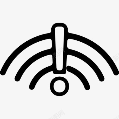 WiFi连接警告标志图标图标