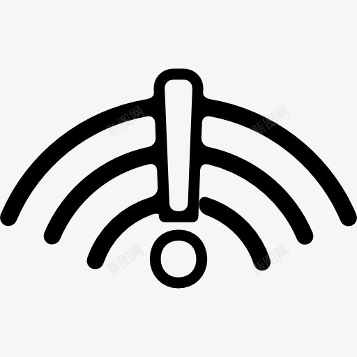 WiFi连接警告标志图标png_新图网 https://ixintu.com WiFi 感叹 手机套 标志 电话连接 界面 符号 预警