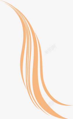 橘色花纹线条图案图标高清图片