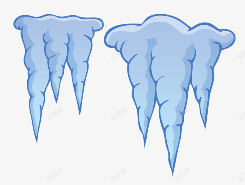 冬天冰凌png免抠素材_新图网 https://ixintu.com 冬天 冰凌 寒冷 蓝色