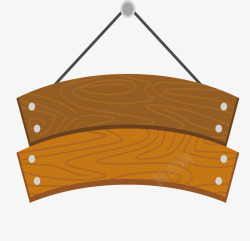 弯曲木板标题框素材