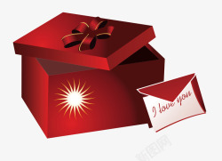 暗红包装盒打开的暗红色礼盒高清图片