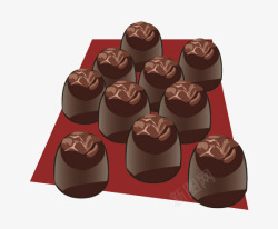 坚果蛋糕黑巧克力蛋糕矢量图高清图片
