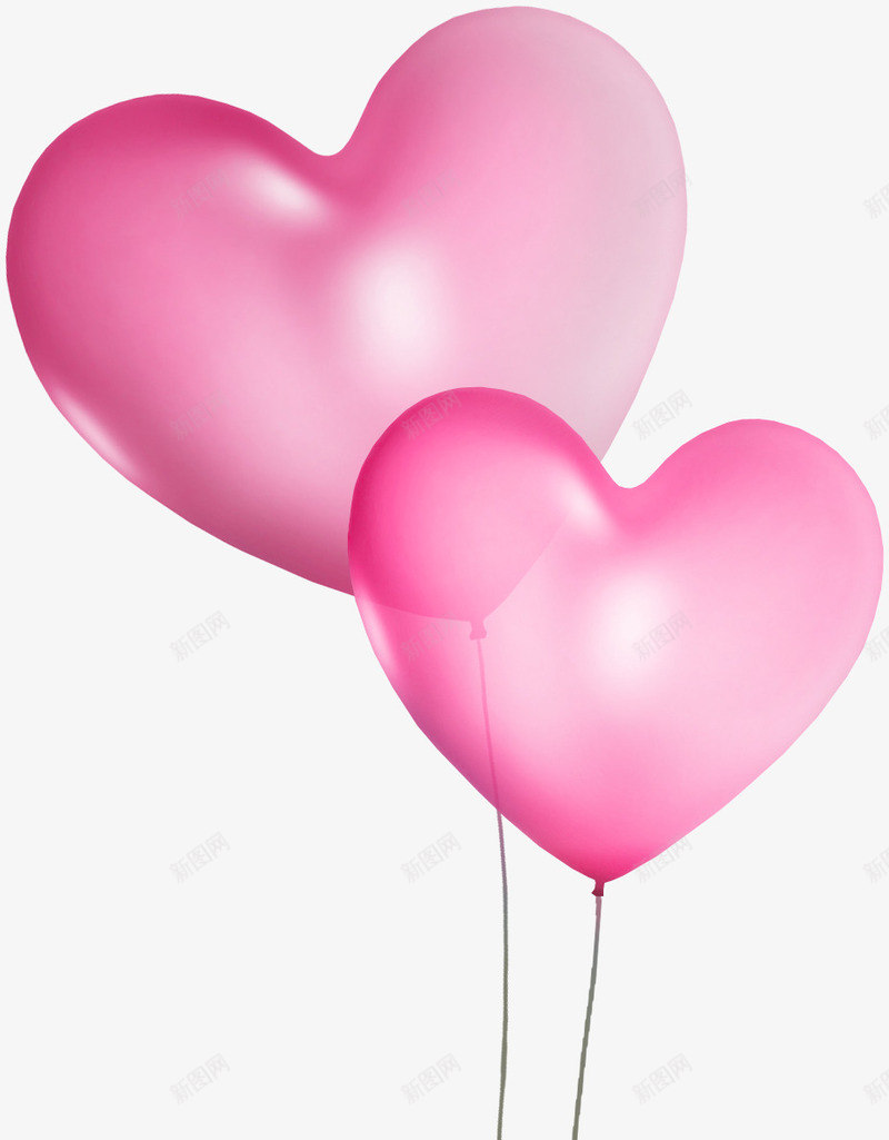 粉色桃心气球png免抠素材_新图网 https://ixintu.com 双爱心 桃心气球 气球墙 粉色桃心 粉色爱心 飞起来的气球