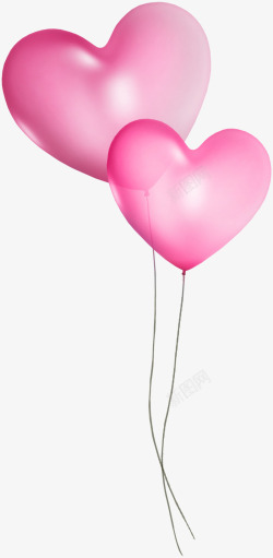 粉色照片墙粉色桃心气球高清图片