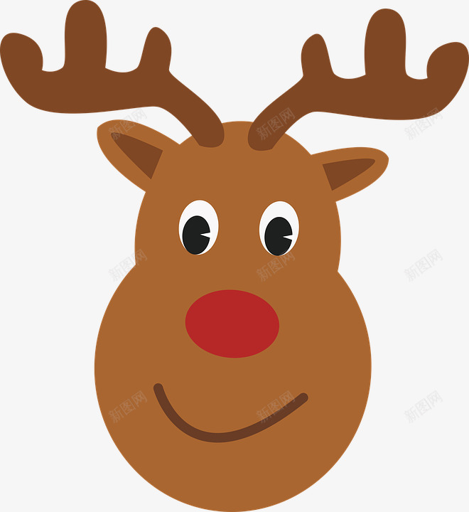 可爱麋鹿的头png免抠素材_新图网 https://ixintu.com 可爱 圣诞 圣诞老人 圣诞节快乐 头 驯鹿 鲁道夫 鹿
