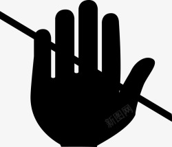 禁止参观禁止标语禁止手势矢量图图标高清图片