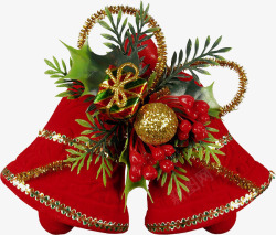 装饰小铃铛红色的圣诞小铃铛高清图片