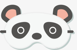 防光眼罩白色熊猫眼罩高清图片