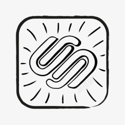 squarespace博客CMS标志空间广场广场空间图标高清图片