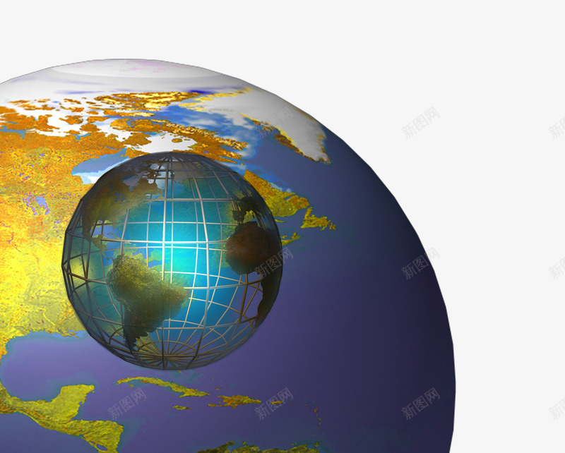 地球科技未来线框png免抠素材_新图网 https://ixintu.com 地球 未来 科技 线框