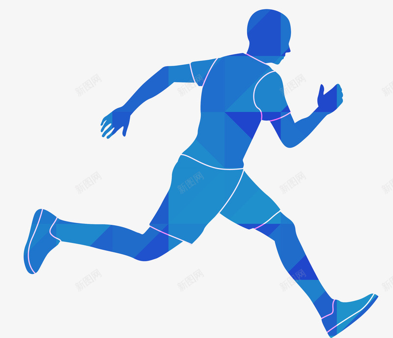 拼凑色块跑步的男人png免抠素材_新图网 https://ixintu.com 奔跑 慢跑 拼凑色块 跑步比赛 跑步的男人 运动