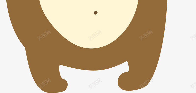 可爱害羞的棕色小熊png免抠素材_新图网 https://ixintu.com 卡通 害羞 小动物 小熊 扁平化 棕色 矢量图案
