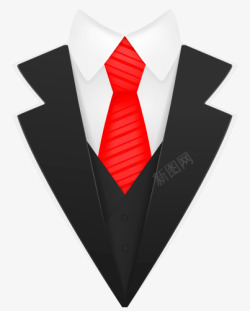 西服和领带创意黑色西装矢量图高清图片