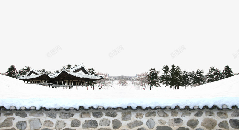 古镇积雪背景png免抠素材_新图网 https://ixintu.com 冬天 古城 古镇封面 大雪 积雪