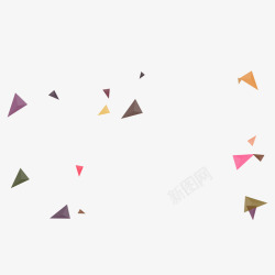 平面漂浮素材星座三角形装饰物高清图片