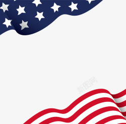 国庆五角星美国国旗边框高清图片