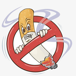 戒烟背景卡通禁烟标志图标高清图片