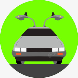 transp回到未来车DeLorean未来高清图片