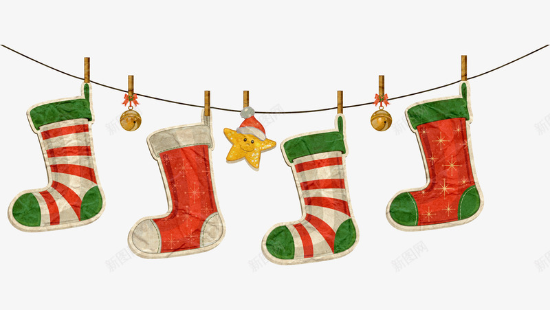 装饰元素圣诞袜子png免抠素材_新图网 https://ixintu.com 元素 圣诞 袜子 装饰