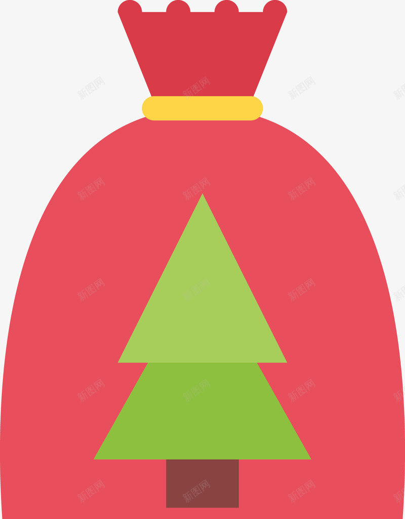 一袋圣诞礼物png免抠素材_新图网 https://ixintu.com 圣诞树 圣诞礼物 圣诞节 矢量圣诞礼物 矢量圣诞节 红色包裹
