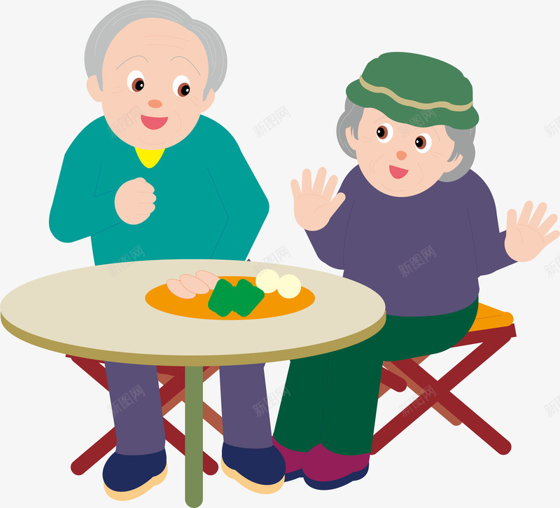 聊天的老人png免抠素材_新图网 https://ixintu.com png 两人对话 元素 卡通 老头 聊天 餐桌
