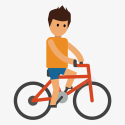 全民健身日骑车人物插画矢量图素材