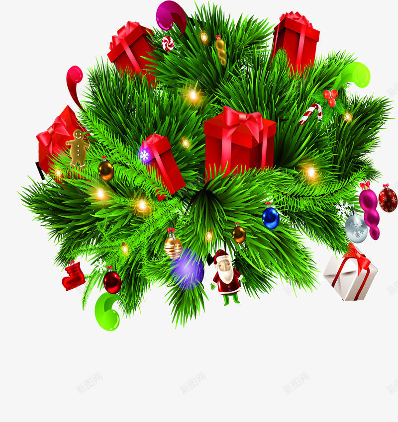 质感圣诞节元素合成礼盒包装png免抠素材_新图网 https://ixintu.com 元素 包装 合成 圣诞节 礼盒 质感