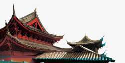 中国风城墙屋檐素材
