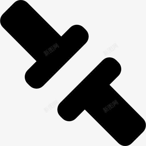 两矩形零件图标png_新图网 https://ixintu.com Web 两 接口和网络 接口部分 标志 符号 黑色