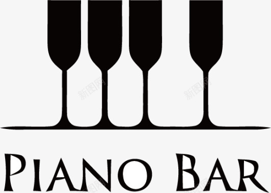 手绘钢琴logo矢量图图标图标