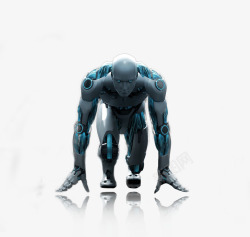 欧美创意机器人创意炫酷机器人插画高清图片